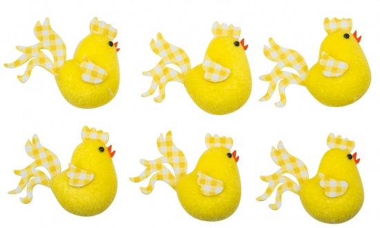 Kuřátka žlutá s karečkovými křídly 5,5 cm, 6 ks Anděl Přerov s.r.o.