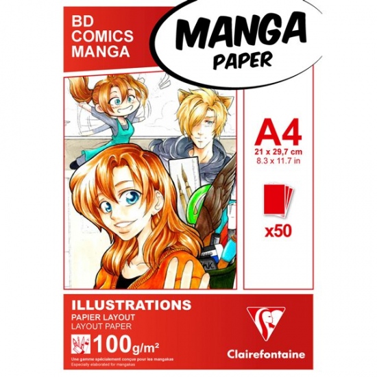 Blok Clairefontaine Manga Illustrations A4, 50 listů, 100g Clairefontaine