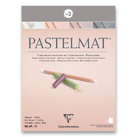 Blok Clairefontaine Pastelmat No.2 18x24cm, 12 listů, 360g Clairefontaine