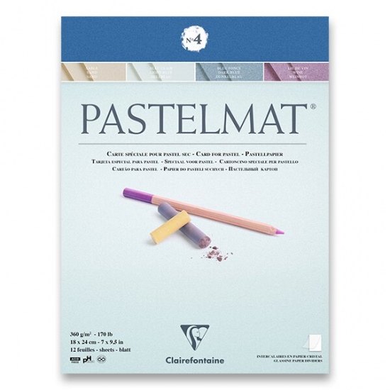 Blok Clairefontaine Pastelmat No.4 18x24cm, 12 listů, 360g Clairefontaine