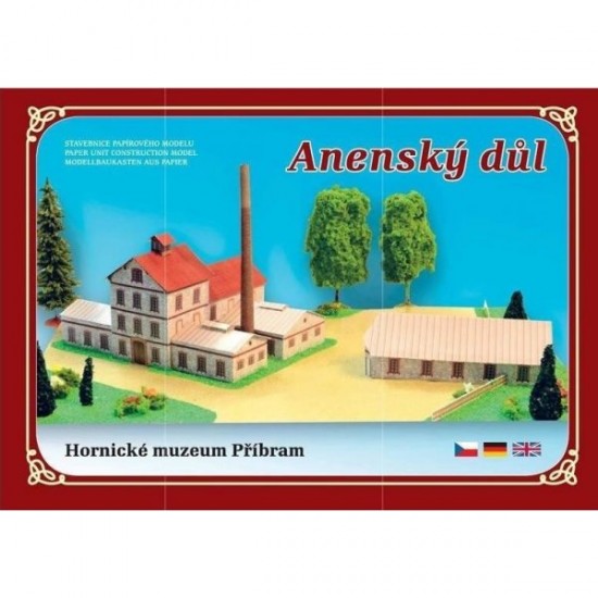 Anenský důl - Hornické muzeum Příbram - Stavebnice papírového modelu Ivan Zadražil