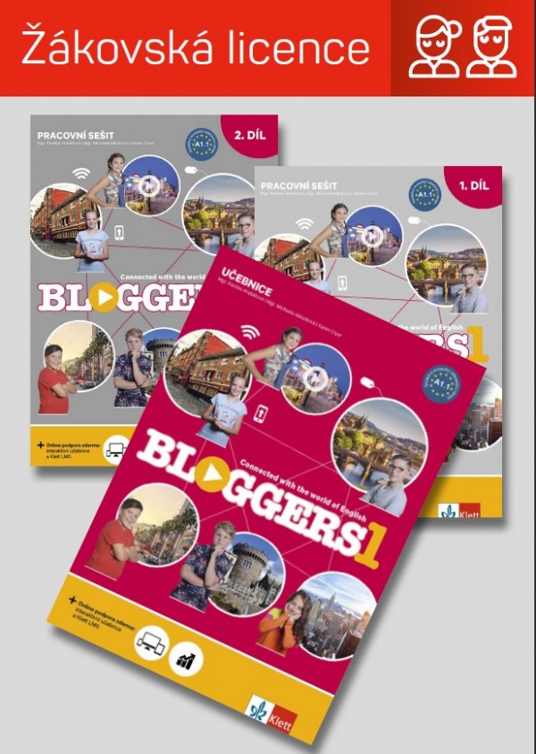 Bloggers 1 – učebnice s pracovním sešitem - žákovská licence Klett nakladatelství