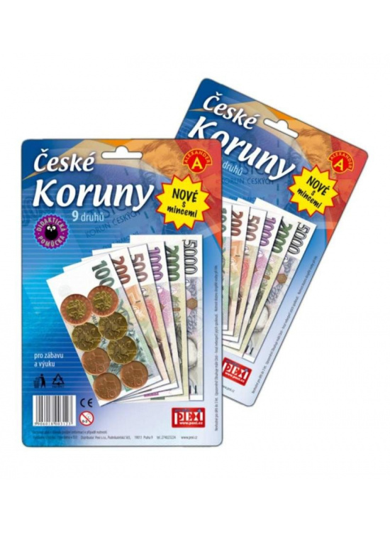 České koruny - didaktická pomůcky(2ks) PEXI s.r.o.