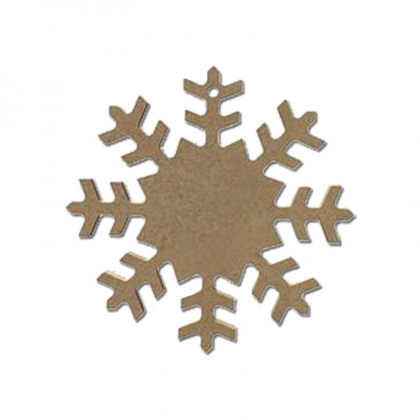 Dřevěný výřez k dekoraci Gomille závěsný, 10 x 10 cm – sněhová vločka Aladine