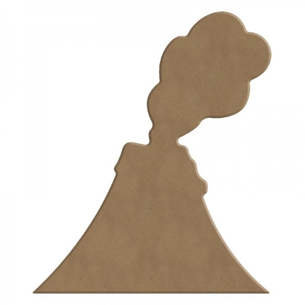 Dřevěný výřez k dekoraci Gomille, 12 x 14 cm – sopka Aladine