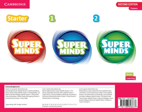 Super Minds Second Edition 3, 4 Posters Cambridge University Press