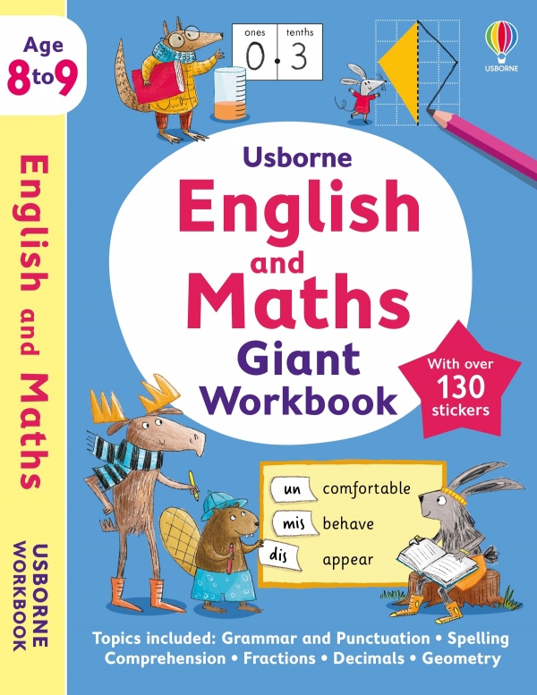 Usborne English and Maths Giant Workbook 8-9 Usborne Publishing