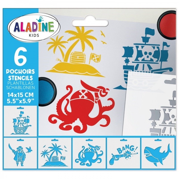 Šablony Aladine, 6 ks - Piráti Aladine