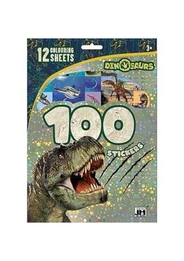 Dinosauři - 100 samolepek s omalovánkovými listy JIRI MODELS a. s.