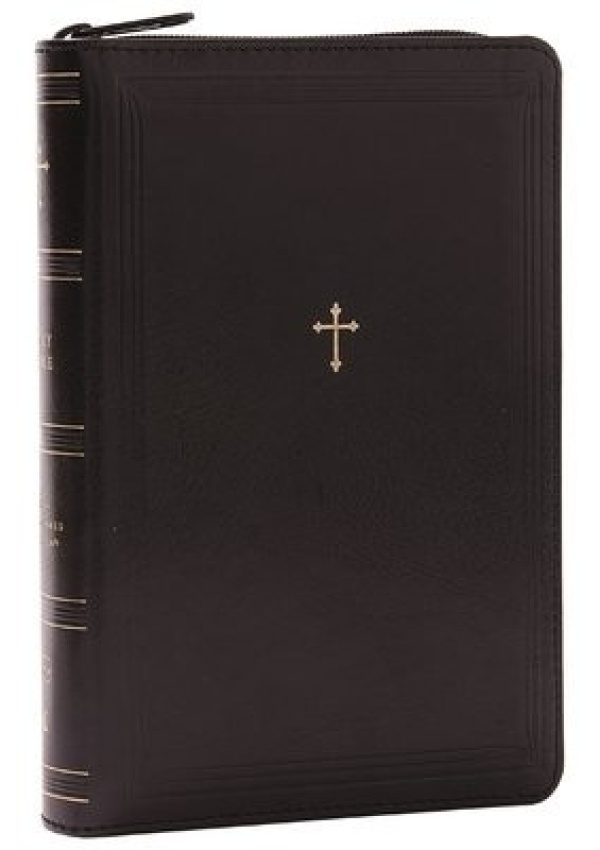 NKJV Compact Paragraph-Style Bible w/ 43,000 Cross References, Black Leathersoft with zipper, Red Letter, Comfort Print: Holy Bible, New King James Ve Thomas Nelson Publishers