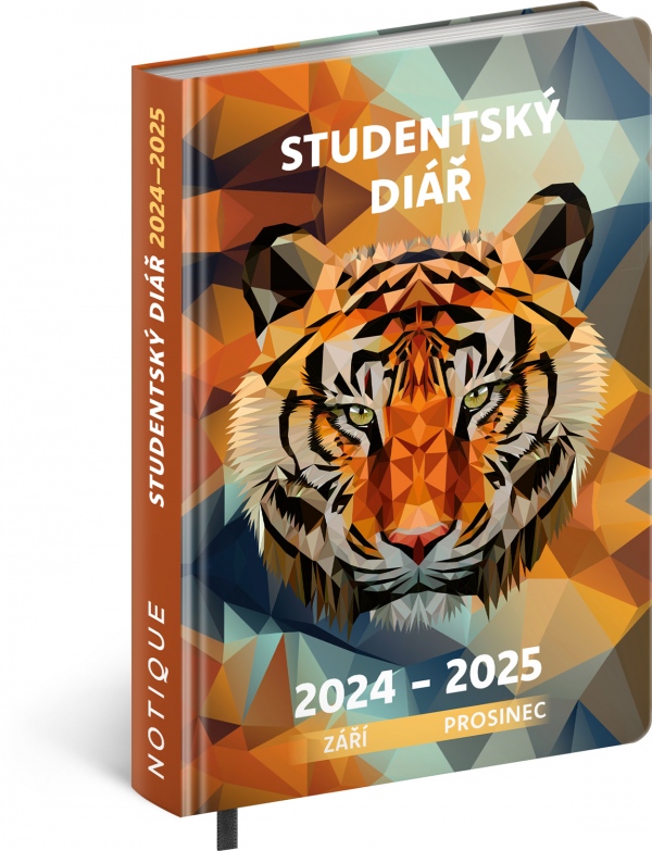 Studentský diář Tygr (září 2024 – prosinec 2025), 9,8 × 14,5 cm Presco Group