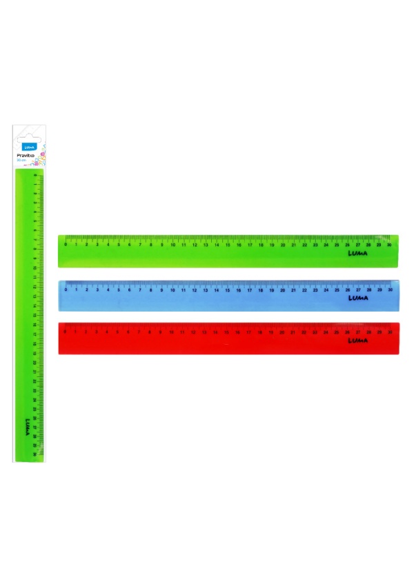 Pravítko  30cm barevné, mix LUMA LUMA