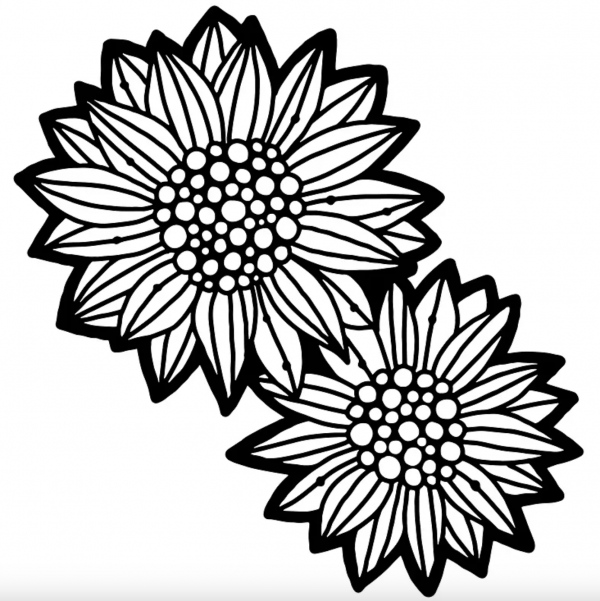 Šablona TCW 12aquot;x12aquot; (30,5x30,5 cm) - Wild Sunflowers Aladine