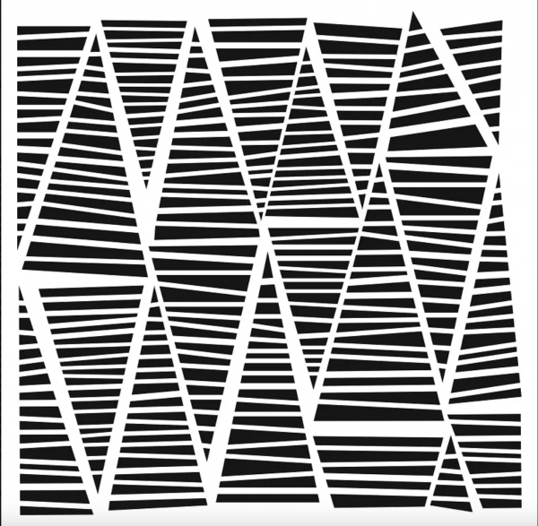 Šablona TCW 12aquot;x12aquot; (30,5x30,5 cm) - Striped Triangles Aladine