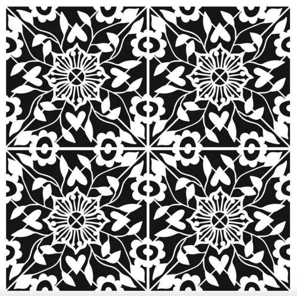 Šablona TCW 12aquot;x12aquot; (30,5x30,5 cm) - Flourish Tile Aladine
