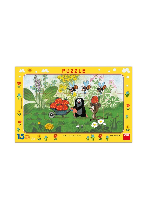 Puzzle Krtek na výletě 15 dílků deskové DINO