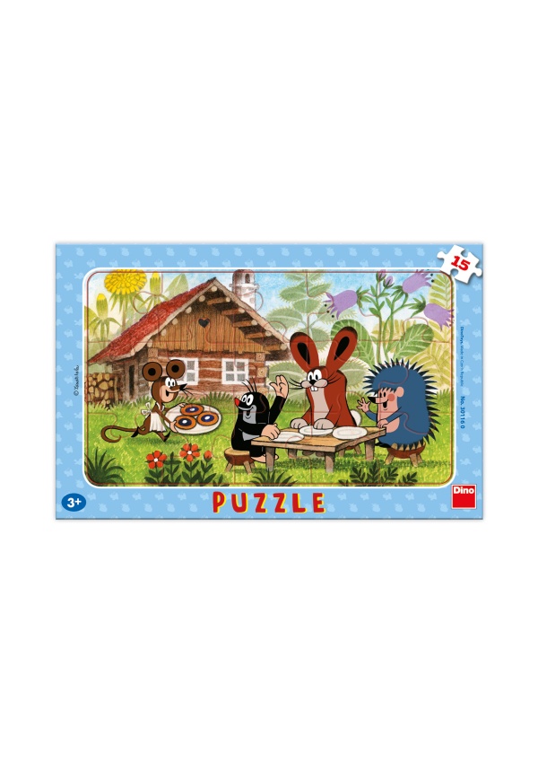 Puzzle Krtek na návštěvě 15 dílků deskové DINO