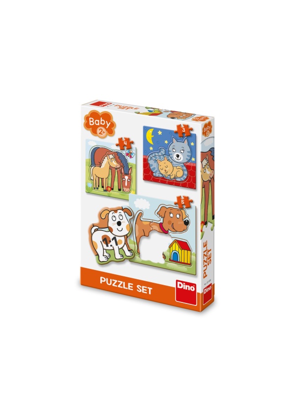 Puzzle Zvířátka 3–5 dílků baby DINO