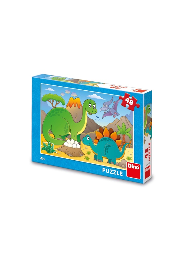 Puzzle Dinosauří maminka s mládětem 48 dílků DINO