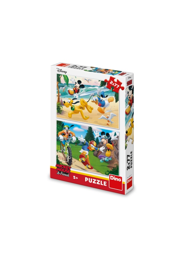 Puzzle Mickey sportuje 2x77 dílků DINO