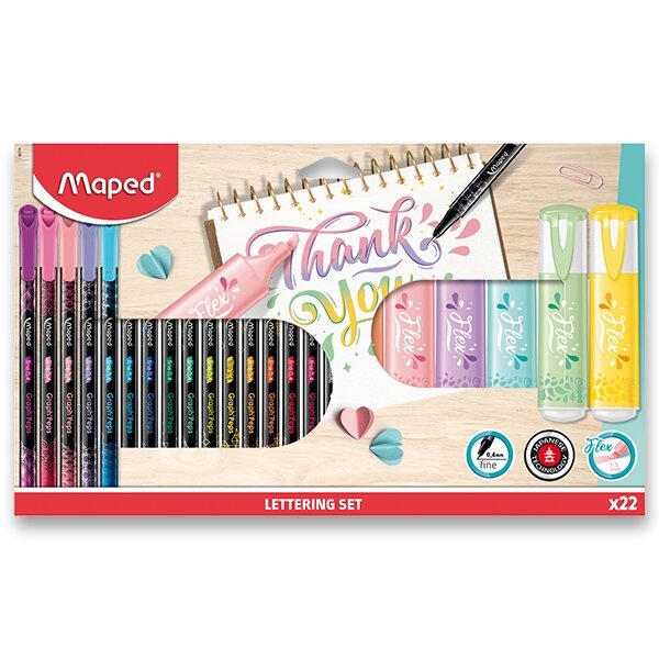 Lettering set Maped souprava, 22 ks Maped