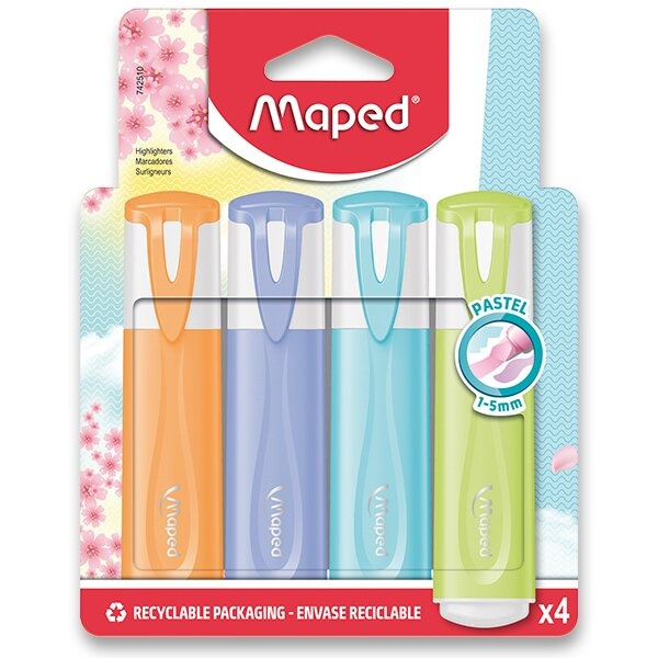Zvýrazňovač Maped Fluo Peps Pastel sada 4 barev Maped