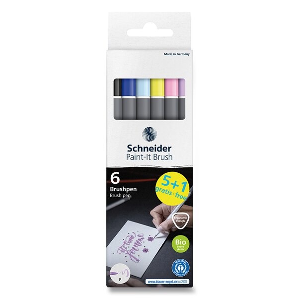 Popisovač Schneider Paint-it 070 Brush sada 6 ks Schneider