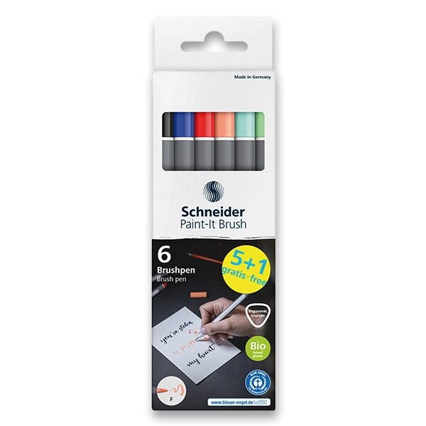 Popisovač Schneider Paint-it 070 Brush sada 6 ks Schneider