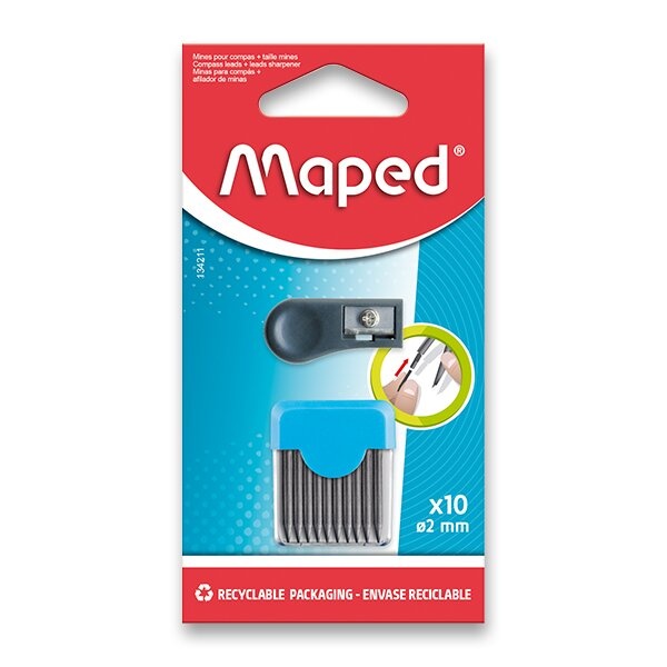 Náhradní tuhy do kružítka Maped s ořezávátkem 10 ks Maped