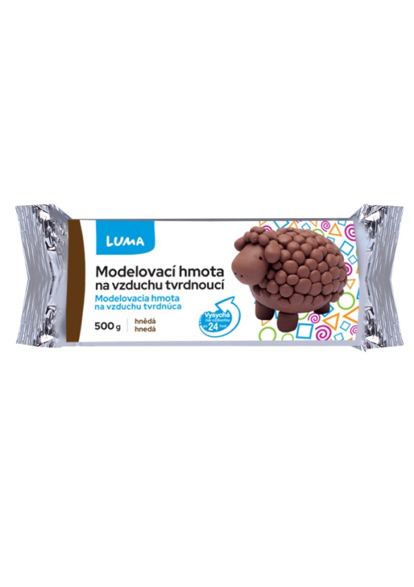 Modelovací hmota hnědá, 500g LUMA LUMA