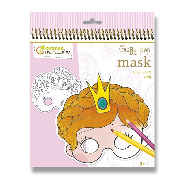 Omalovánky Avenue Mandarine Graffy Pop Mask pro holky Avenue Mandarine