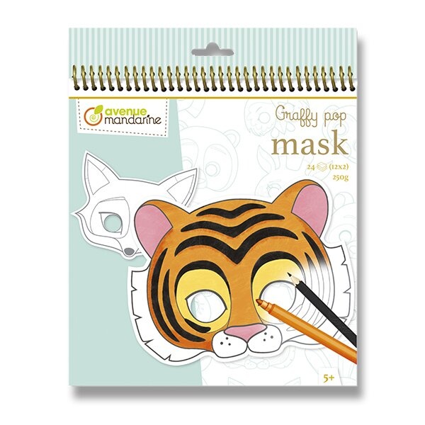 Omalovánky Avenue Mandarine Graffy Pop Mask Zvířátka Avenue Mandarine