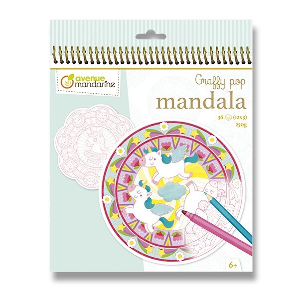 Omalovánky Avenue Mandarine Graffy Pop Mandala Kouzla Avenue Mandarine