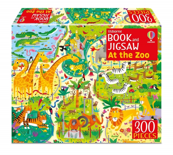 Usborne Book and Jigsaw At the Zoo Usborne Publishing