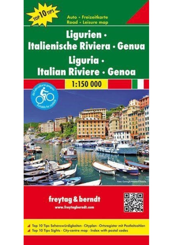 AK 0631 Ligurie - Italská riviéra - Janov 1:150 000 / automapa+ mapa volného času FREYTAG-BERNDT, spol. s r.o.