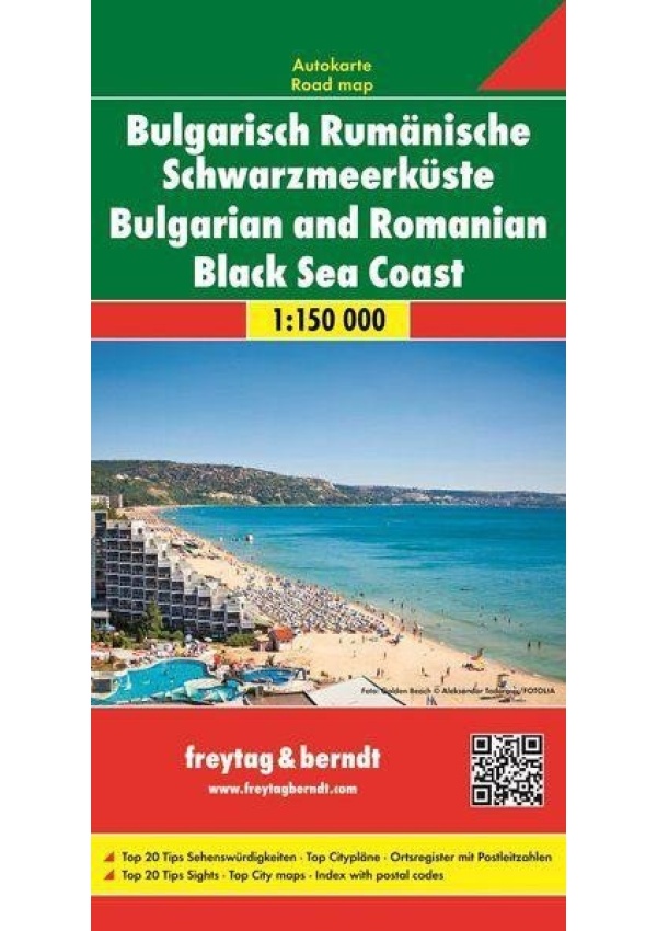 AK 0908 Bulharsko-rumunské pobřeží Černého moře 1:150 000 / automapa + mapa volného času FREYTAG-BERNDT, spol. s r.o.