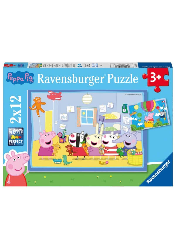 Prasátko Peppa: Peppino dobrodružství 2x12 dílků Ravensburger