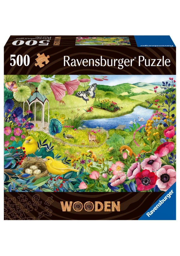 Dřevěné puzzle Divoká zahrada 500 dílků Ravensburger