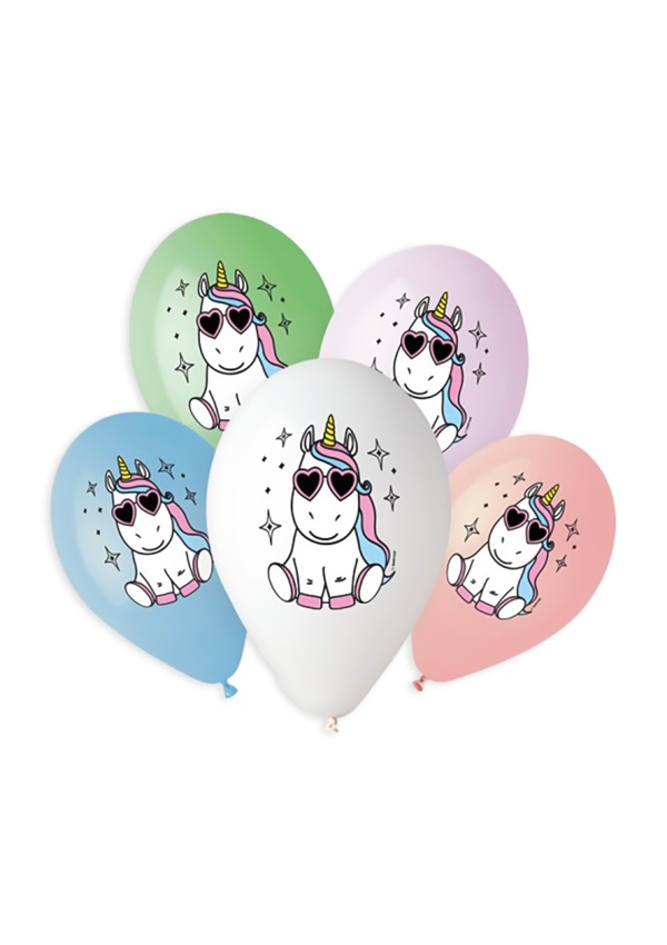 Balónky s potiskem 5ks OBYČ. Unicorn star SMART BALLOONS s.r.o.