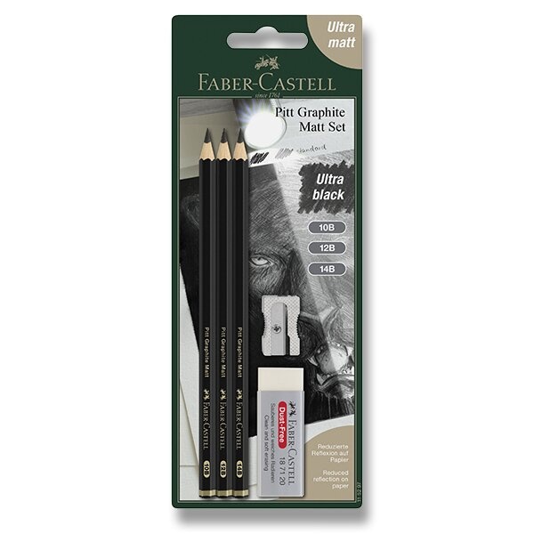 Grafické tužky Faber-Castell Pitt Graphite Matt blistr, různé tvrdosti Faber-Castell