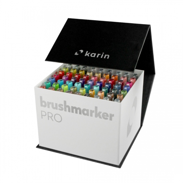 Karin Brushmarker PRO MEGA BOX 60 ks + 3 ks Blender KARIN