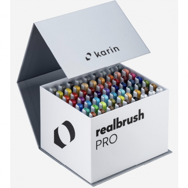 Karin Real brush PRO MEGA BOX 60 barev + 3 blendery KARIN