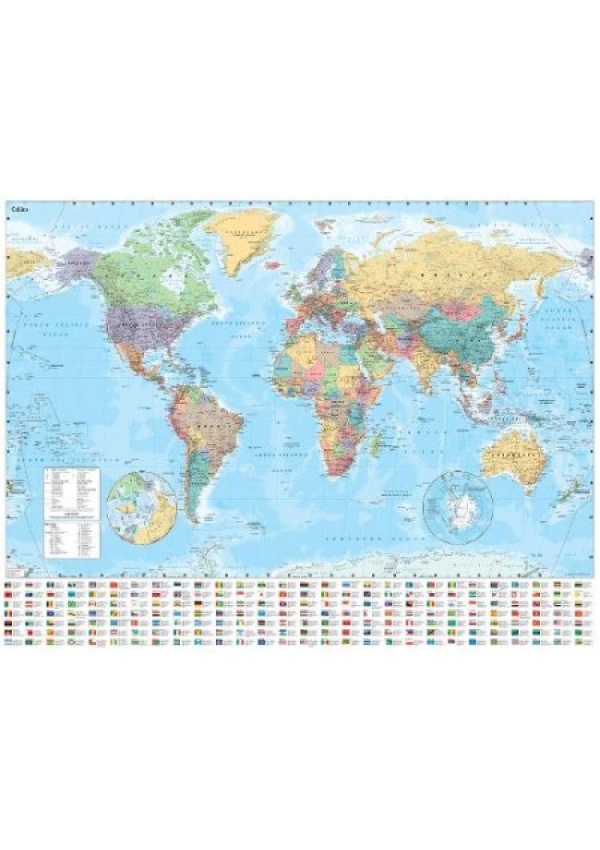 Collins World Wall Laminated Map HarperCollins Publishers