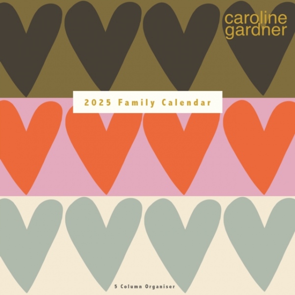 Caroline Gardner Hearts Planner Wall Calendar 2025 nezadán