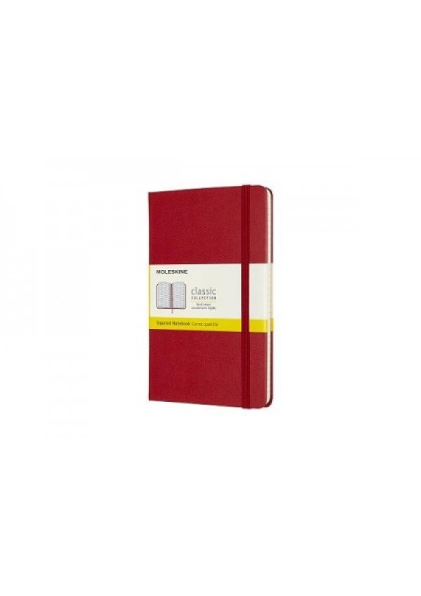 Moleskine Medium Squared Hardcover Notebook, Scarlet Moleskine