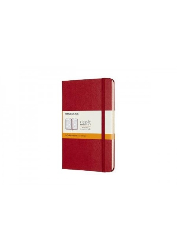 Moleskine Medium Ruled Hardcover Notebook, Scarlet Moleskine