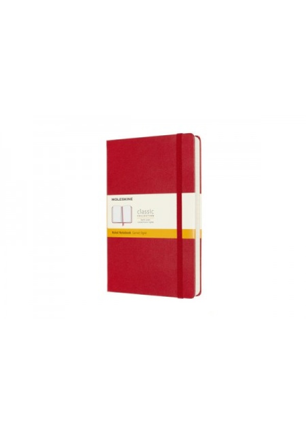 Moleskine Expanded Large Ruled Hardcover Notebook, Scarlet Red Moleskine