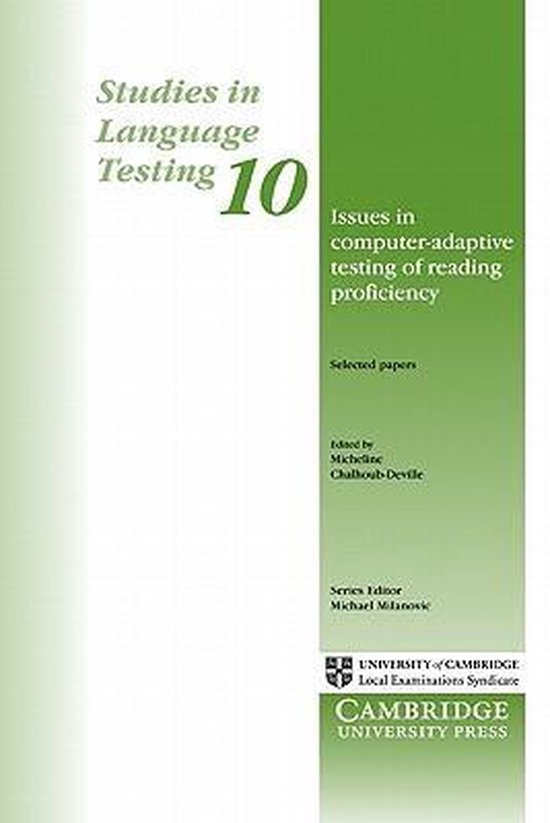 Issues in Computer-Adaptive Testing of Reading Proficiency PB Cambridge University Press