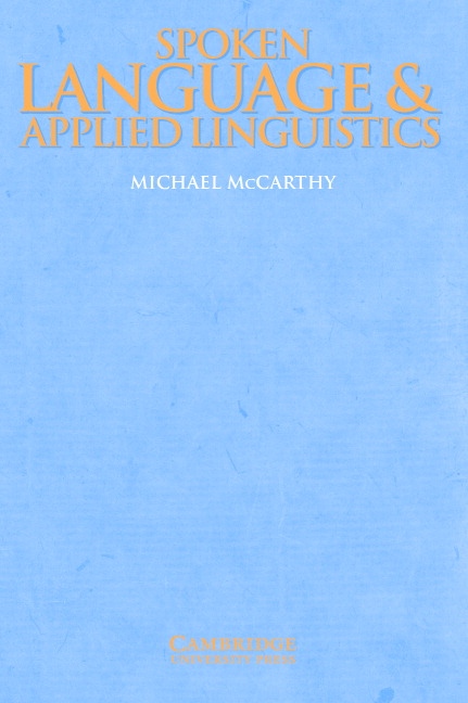 Spoken Language and Applied Linguistics PB Cambridge University Press