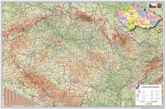 Podložka na stůl 60x40cm Česká republika KARTONPP